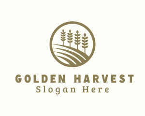 Wheat Farm Field logo design