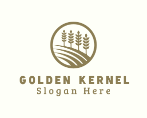 Wheat Farm Field logo design