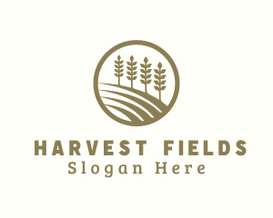 Wheat Farm Field logo design