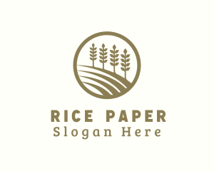 Wheat Farm Field logo design