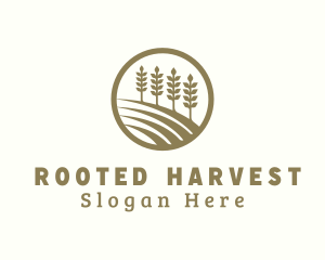 Wheat Farm Field logo design