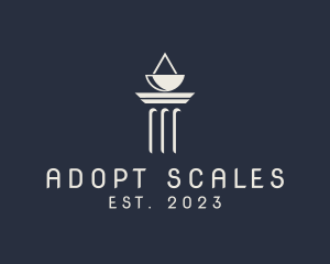 Pillar Structure Scale logo design