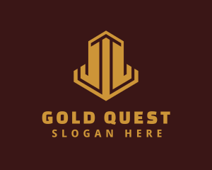 Gold Apartment Building logo design