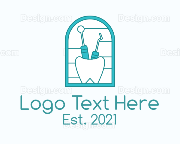 Tooth Dental Equipment Logo