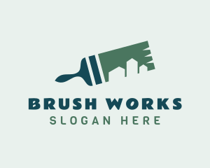 Paint Brush Building logo design