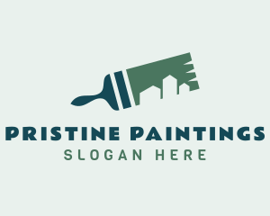 Paint Brush Building logo design