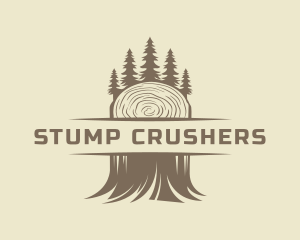 Forest Tree Lumberjack logo design