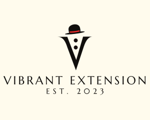 Tuxedo Collar Hat logo design