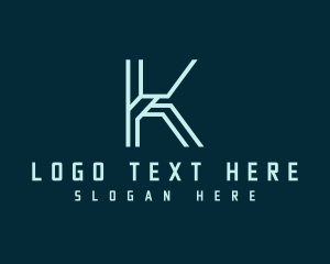 Digital Technology Letter K logo