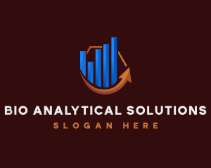 Analytics Arrow Chart logo design