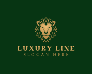 Luxury Jungle Lion logo design