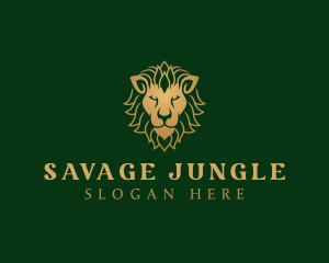 Luxury Jungle Lion logo design