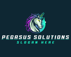 Unicorn Pegasus Gaming logo design