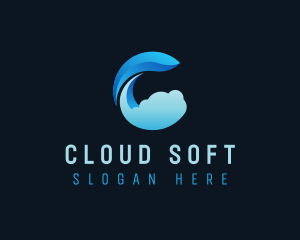  Cloud Startup Letter C logo design