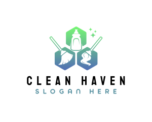 Sanitary Disinfection Cleaning  logo design