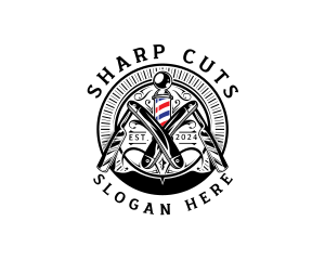 Barber Razor Groomer logo design