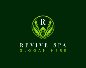 Wellness Leaf Spa logo design