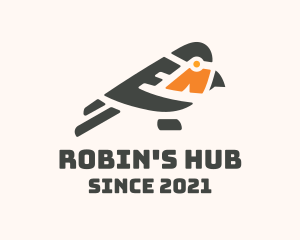 Minimalist Robin Bird logo