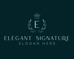 Luxury Wreath Crown logo design