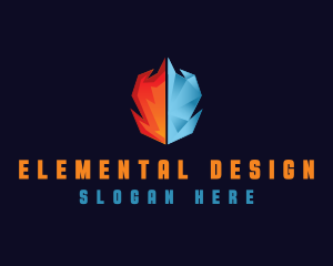 Fire Ice Element logo design