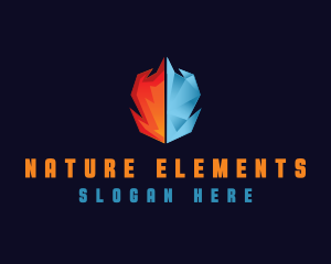 Fire Ice Element logo design