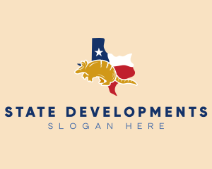 Texas Armadillo State logo design