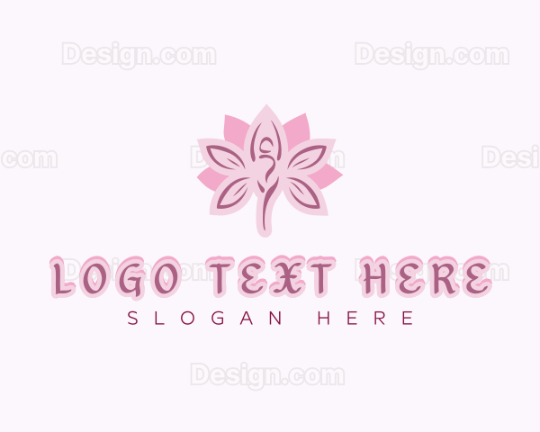 Yoga Female Flower Logo