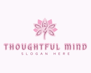 Yoga Female Flower logo design