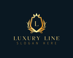 Luxury Crown Shield logo design