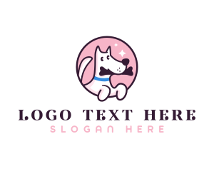 Cute Puppy Vet Logo