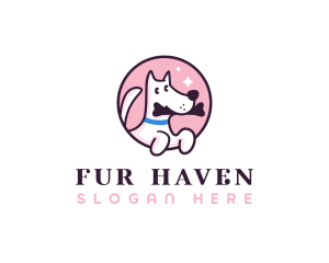 Cute Puppy Vet logo design