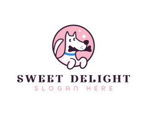 Cute Puppy Food logo design