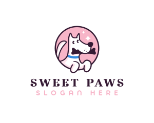 Cute Puppy Vet logo design