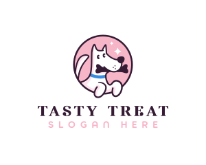 Cute Puppy Food logo design