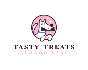 Cute Puppy Food logo design