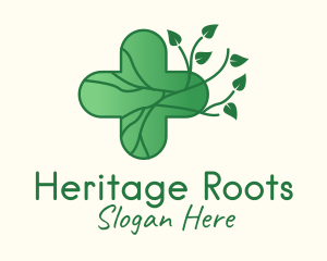 Herbal Medicinal Cross  logo design