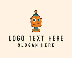 Tech Robot Character logo