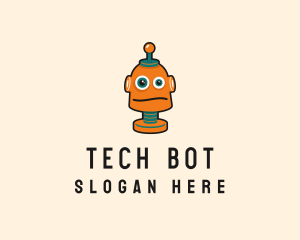 Tech Robot Character logo design