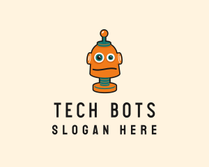 Tech Robot Character logo design