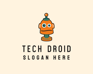 Tech Robot Character logo design