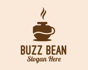 Brown Hot Coffee  logo design