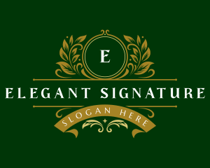 Elegant Organic Boutique logo design