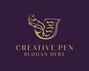 Document Quill Pen logo design