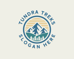 Travel Hiking Mountain logo design