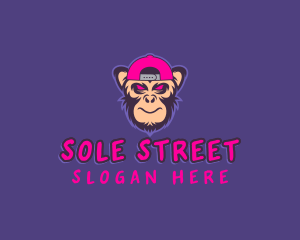 Street Monkey Punk logo design