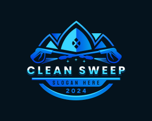 Pressure Washer Cleaning logo design