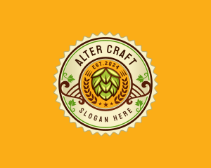 Hop Distillery Brewery logo design