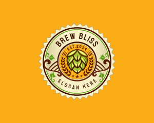 Hop Distillery Brewery logo design