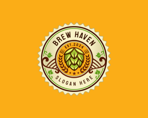 Hop Distillery Brewery logo design