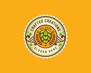 Hop Distillery Brewery logo design